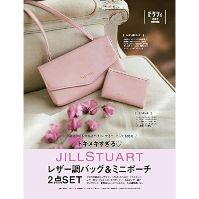 JILLSTUART(ジルスチュアート)のゼクシィ付録 JILL STUART レザー調バック&ミニポーチ2点SET エンタメ/ホビーの雑誌(ファッション)の商品写真