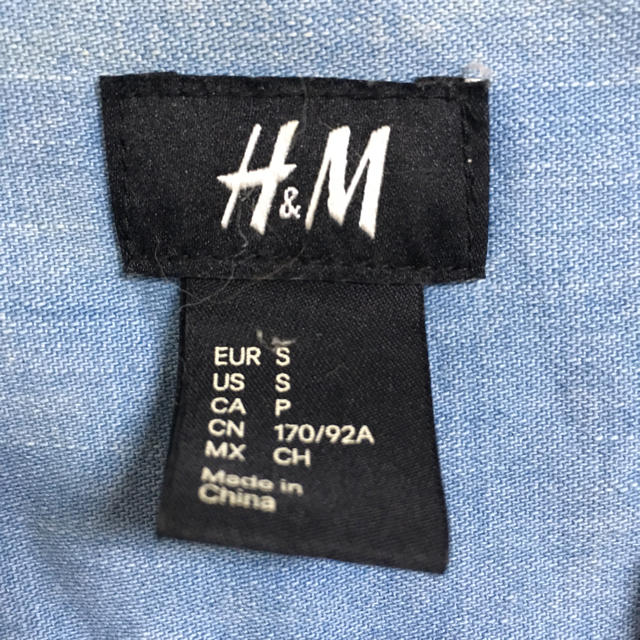 H&M - H&MノーカラーデニムシャツSサイズの通販 by リッキー's shop ...