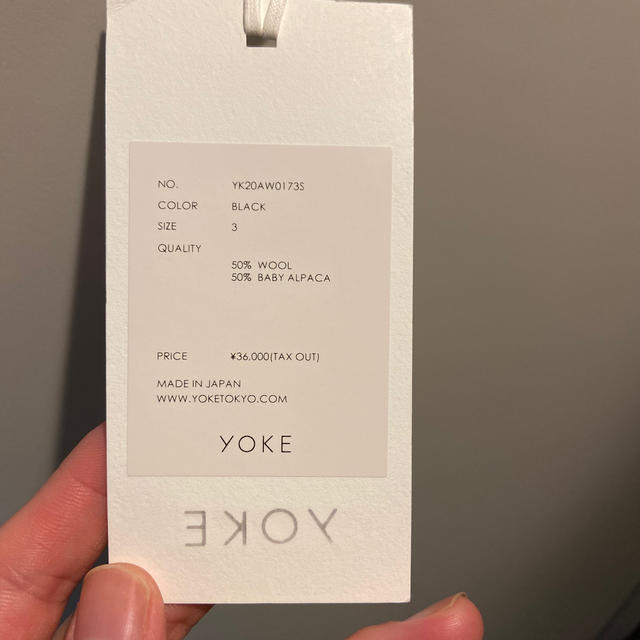 新品未使用 yoke ベビーアルパカ タートルネックニット M ブラック メンズのトップス(ニット/セーター)の商品写真