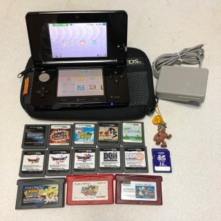 ニンテンドー3DS(ニンテンドー3DS)のニンテンドー3DS 本体　ケース　ソフト(携帯用ゲーム機本体)