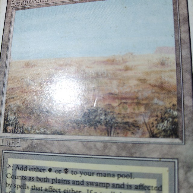 MTG Scrubland 英語版 リヴァイズド 3ED 白 黒 デュアルランド