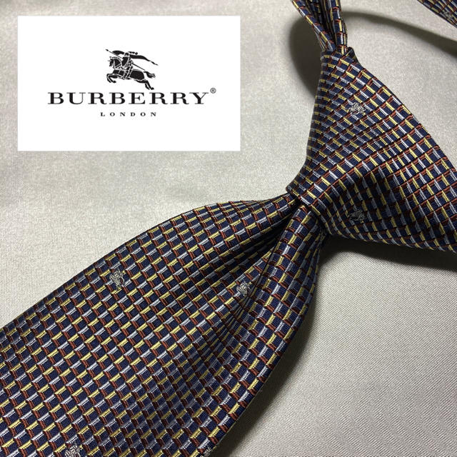 BURBERRY(バーバリー)の【美品】Burberry ロンドン　イタリア製高級シルク100%ネクタイ メンズのファッション小物(ネクタイ)の商品写真