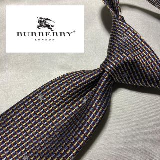 バーバリー(BURBERRY)の【美品】Burberry ロンドン　イタリア製高級シルク100%ネクタイ(ネクタイ)