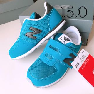 ニューバランス(New Balance)の15.0 新品 ニューバランス スニーカー 220 ターコイズ ブラック キッズ(スニーカー)