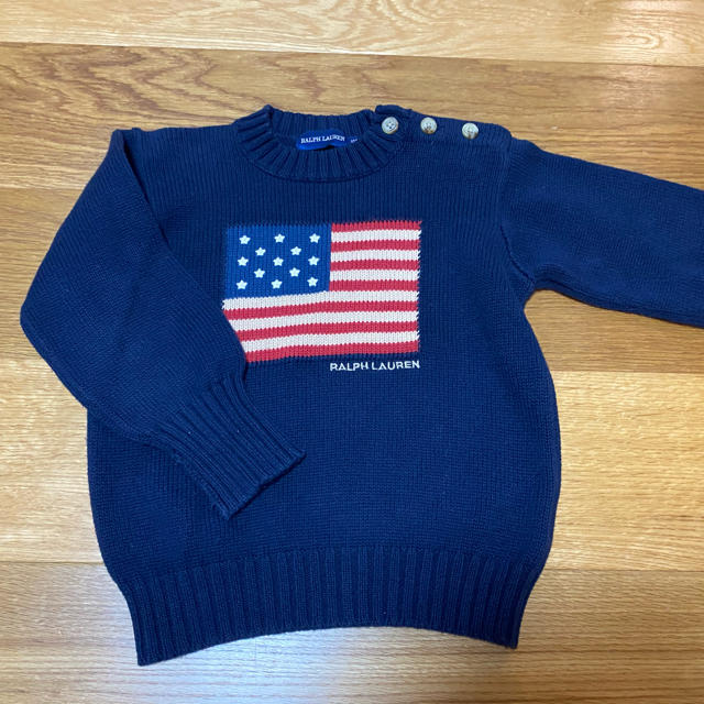 Ralph Lauren(ラルフローレン)のラルフローレン　星条旗　コットンニット　セーター　100 キッズ/ベビー/マタニティのキッズ服男の子用(90cm~)(ニット)の商品写真