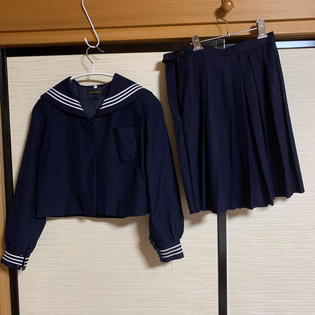 【こころさま専用】栃木県立某女子高生　制服　セーラー　冬用　上下セット