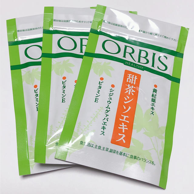 ORBIS(オルビス)のORBIS  甜茶シソエキス　3袋　新品 食品/飲料/酒の健康食品(その他)の商品写真