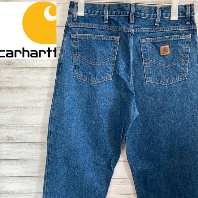 carhartt(カーハート)のLサイズぐらい USA製 36×34 カーハート デニム 革タグ #241 メンズのパンツ(デニム/ジーンズ)の商品写真