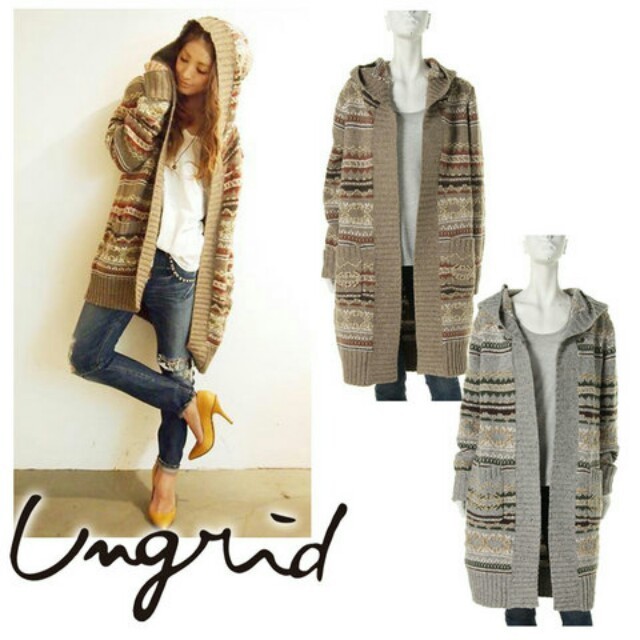 Ungrid(アングリッド)のロングニットコート♡ レディースのジャケット/アウター(ロングコート)の商品写真
