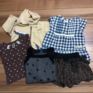 ビケット(Biquette)の【お買い得☆５点セット】女の子 80 ワンピース　パーカー(ワンピース)