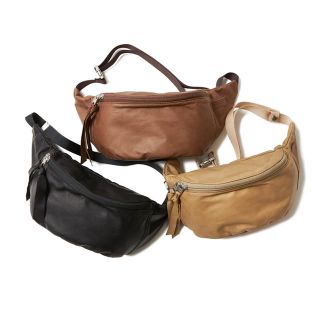 ホーボー(hobo)のホーボー hobo Waist Bag レザー ウエストバッグ 美品 ブラック(ウエストポーチ)