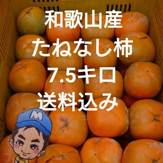 和歌山県紀の川市産 まーくん家のたねなし柿 7.5キロ箱(フルーツ)