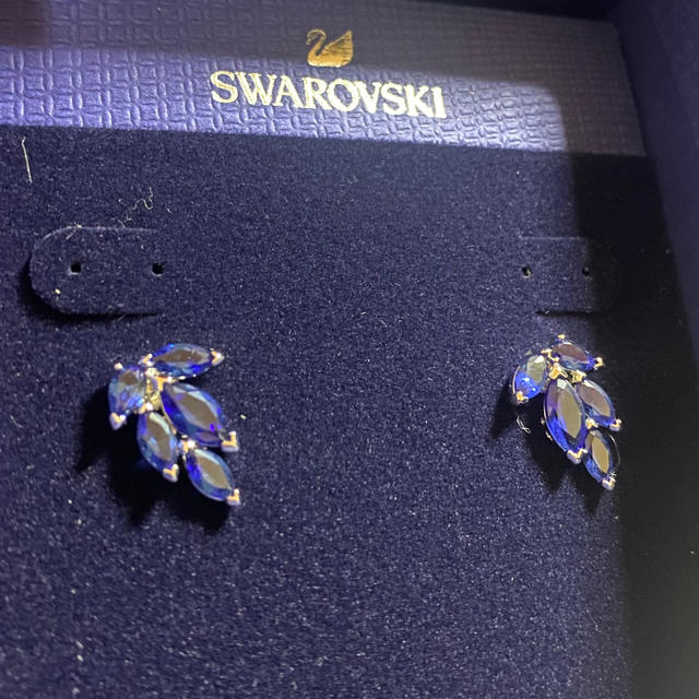 SWAROVSKI ピアス 青 スワロフスキー