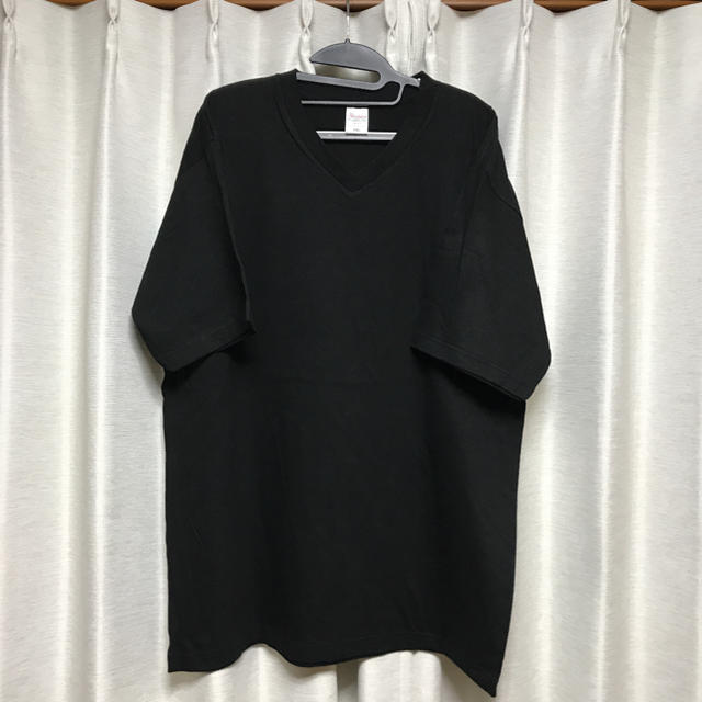 無地VネックTシャツ Printstar 黒 2XL メンズのトップス(Tシャツ/カットソー(半袖/袖なし))の商品写真