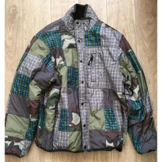 STUSSY - stussy パッチワーク ダウンジャケット リバーシブル ボア
