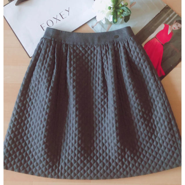 極美品！FOXEY Skirt(Diagonal ウール　40 Rene