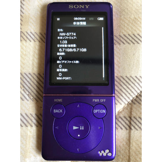 SONY(ソニー)のSONY WALKMAN  NW-S774 スマホ/家電/カメラのオーディオ機器(ポータブルプレーヤー)の商品写真