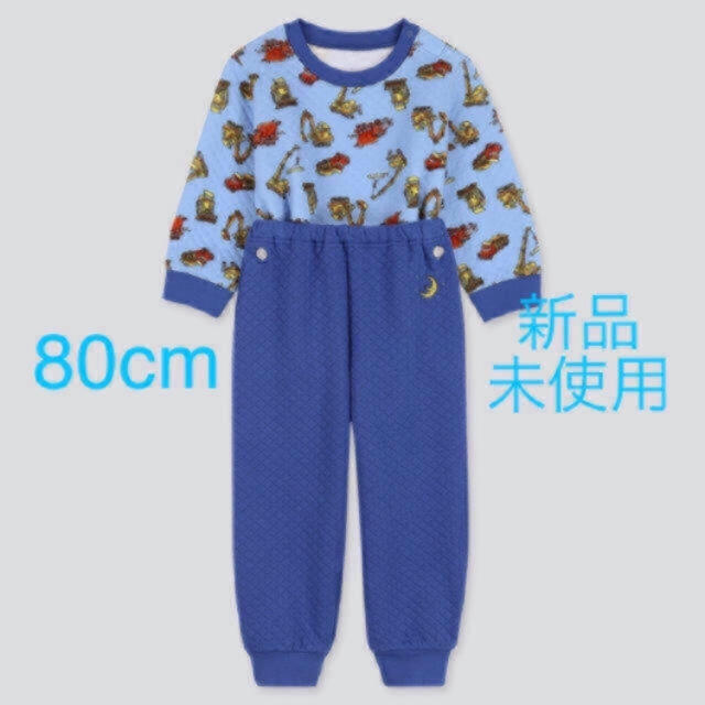 UNIQLO(ユニクロ)のキルトパジャマ80 キッズ/ベビー/マタニティのベビー服(~85cm)(パジャマ)の商品写真