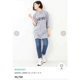 ビームスボーイ(BEAMS BOY)のそくす様　BEAMS BOY SOFFE / ARMY モックネック T(Tシャツ(長袖/七分))