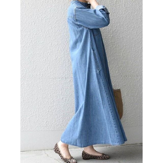 人気✨SHIPS any 別注 lee デニムロングワンピース マキシ丈 完売品