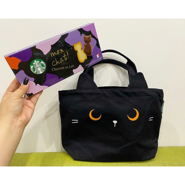 Starbucks Coffee(スターバックスコーヒー)の台湾 スターバックス 黒猫 黒ネゴ トートバッグ レディースのバッグ(トートバッグ)の商品写真