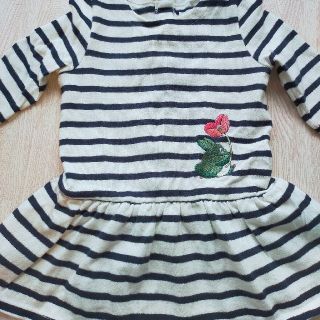 プチバトー(PETIT BATEAU)の(petit batau 12m)　マリニエール×トトロワンピース(ワンピース)