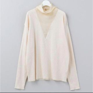 ビューティアンドユースユナイテッドアローズ(BEAUTY&YOUTH UNITED ARROWS)のroku 6 SILK HIGH NECK RIB PULLOVER 完売品(カットソー(長袖/七分))