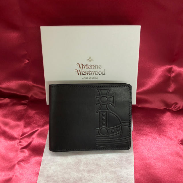Vivienne Westwood(ヴィヴィアンウエストウッド)の値下げ 新品 ヴィヴィアン・ウエストウッド チェスター 二つ折り財布 牛革 メンズのファッション小物(折り財布)の商品写真