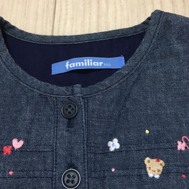 familiar(ファミリア)のfamiliar ジャンパースカート　100 キッズ/ベビー/マタニティのキッズ服女の子用(90cm~)(ワンピース)の商品写真