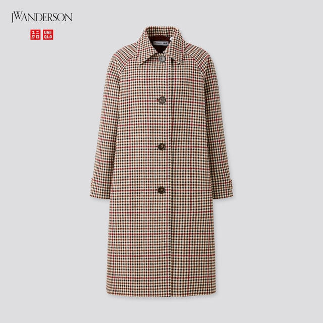 UNIQLO - UNIQLO and JW ANDERSON ステンカラーコートチェックXL新品の