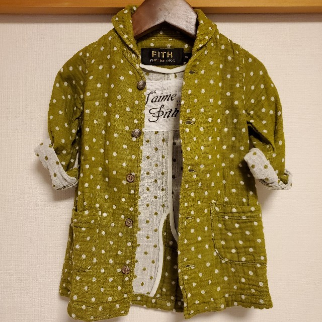 FITH(フィス)のFITH⭐ドット柄のシャツコート キッズ/ベビー/マタニティのキッズ服男の子用(90cm~)(Tシャツ/カットソー)の商品写真