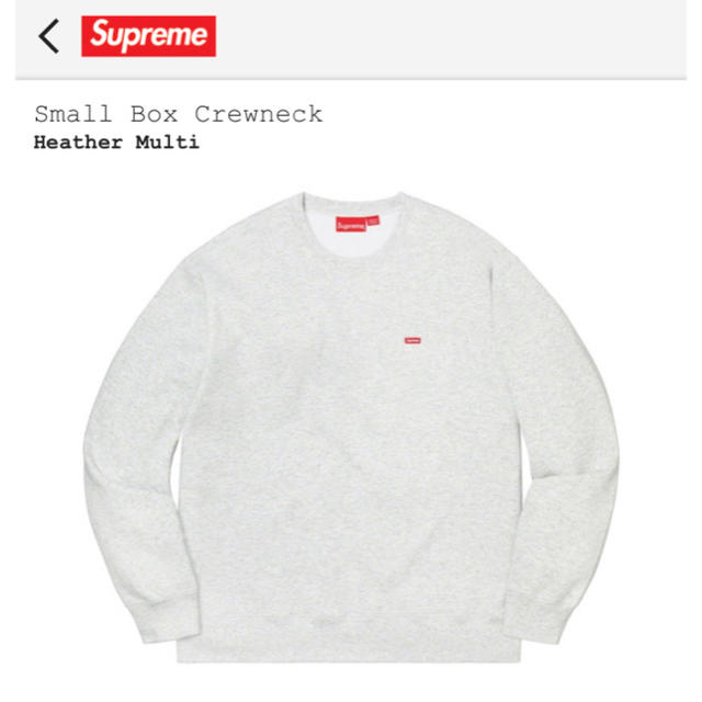 新品未使用付属品Supreme Small Box Crewneck