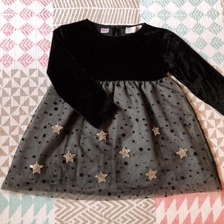 ザラキッズ(ZARA KIDS)の【11/25まで最終値下げ】 ZARA baby 86 ブラックワンピース(ワンピース)