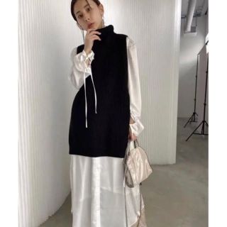 アメリヴィンテージ(Ameri VINTAGE)のVEST LAYERED SHIRT DRESS Ameri vintage(ロングワンピース/マキシワンピース)