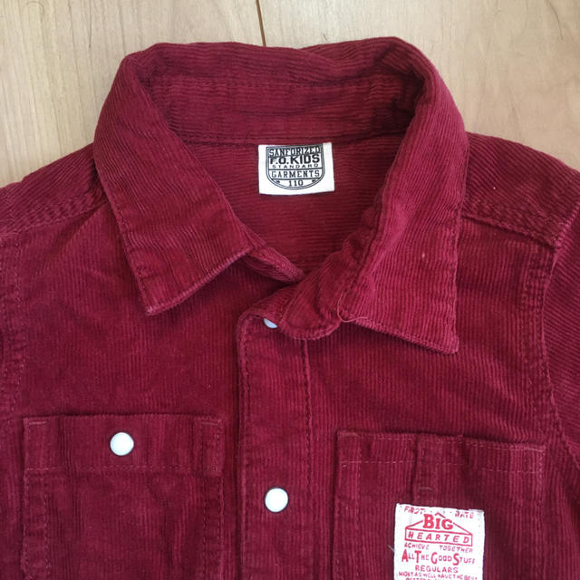 F.O.KIDS(エフオーキッズ)のF.O.KIDS ゴーデュロイシャツワンピース キッズ/ベビー/マタニティのキッズ服女の子用(90cm~)(ワンピース)の商品写真