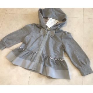 ジルスチュアートニューヨーク(JILLSTUART NEWYORK)の新品 JILLSTUART グログランリボンパーカー グレー90(ジャケット/上着)