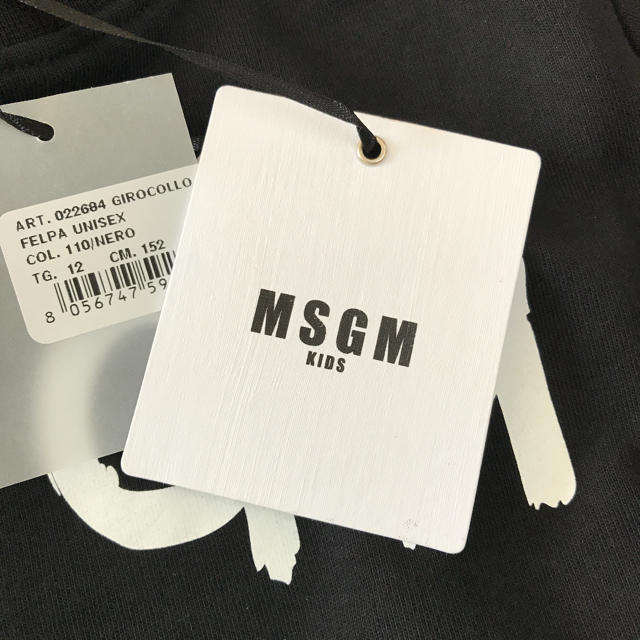 MSGM(エムエスジイエム)のMSGM 定番スウェット トレーナー　手書き風　ブラック レディースのトップス(トレーナー/スウェット)の商品写真