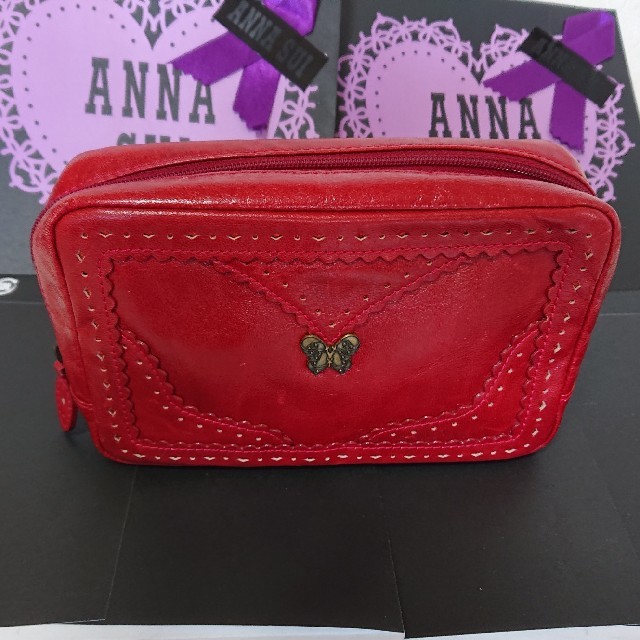 ANNA SUI(アナスイ)のアナスイ 牛革 ポーチ  レディースのファッション小物(ポーチ)の商品写真