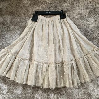 FOXEY - FOXEY フォクシー リネン チュールスカート 38の通販 by