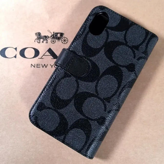 【・美品】coach コーチ iPhone X/XS 2way 手帳型ケース