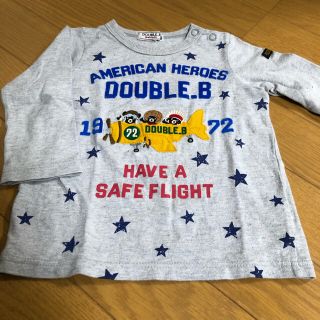 ダブルビー(DOUBLE.B)のmayu様専用　日本製DOUBLE.B ダブルビー  グレー　ロンT サイズ80(Ｔシャツ)