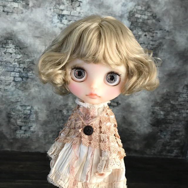 blythe _w-345ゴールドモカグラデーション✨チベットラムウィッグ