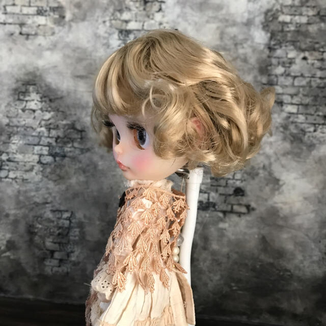 blythe _w-345ゴールドモカグラデーション✨チベットラムウィッグ