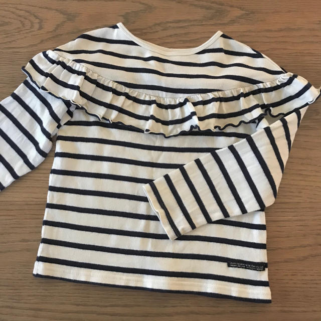 BREEZE(ブリーズ)のBREEZE フリルボーダーカットソー キッズ/ベビー/マタニティのキッズ服女の子用(90cm~)(Tシャツ/カットソー)の商品写真