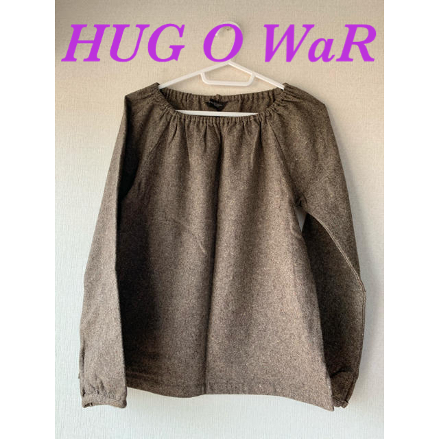 Hug O War(ハグオーワー)の【ミツコ様専用【匿名配送】中古　ハグオーワー　スモックブラウス トップス　難あり レディースのトップス(シャツ/ブラウス(長袖/七分))の商品写真