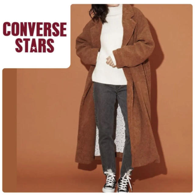 コンバーススターズ新品 CONVERSE ボア ロングコート チェスターコート コンバーススターズ