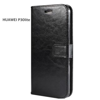 Huawei p30lite  手帳型ケース　レザー調　ファーウェイ(Androidケース)