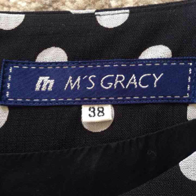 M'S GRACY(エムズグレイシー)の未使用❤︎エムズ ドット柄ワンピ❤︎ レディースのワンピース(ひざ丈ワンピース)の商品写真