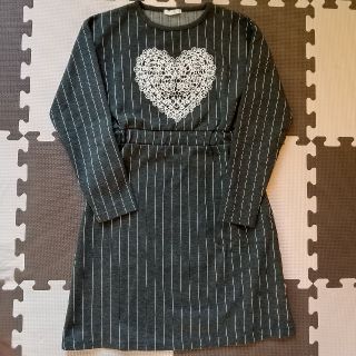 ジーユー(GU)の【GU】キッズ♡長袖ワンピース (ストライプ)   130cm(ワンピース)