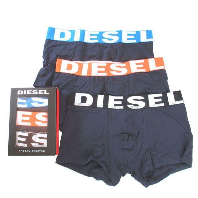 DIESEL(ディーゼル)のディーゼル　メンズ　ボクサーパンツ　L　3枚セット　E5218 NAVY メンズのアンダーウェア(ボクサーパンツ)の商品写真